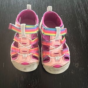 Keen Kids Sandals with Rainbow and Pink Accents